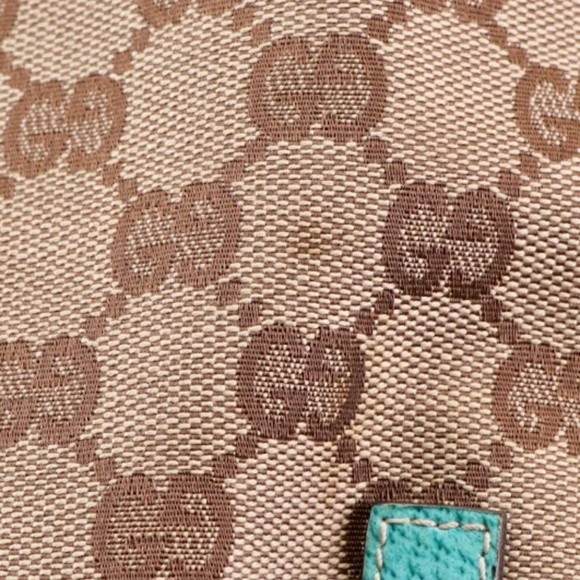 Gucci Mini Bag - Canvas with Blue Leather Trim - Picture 2 of 7